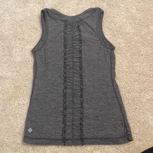 Lululemon tank with ruffle detail
